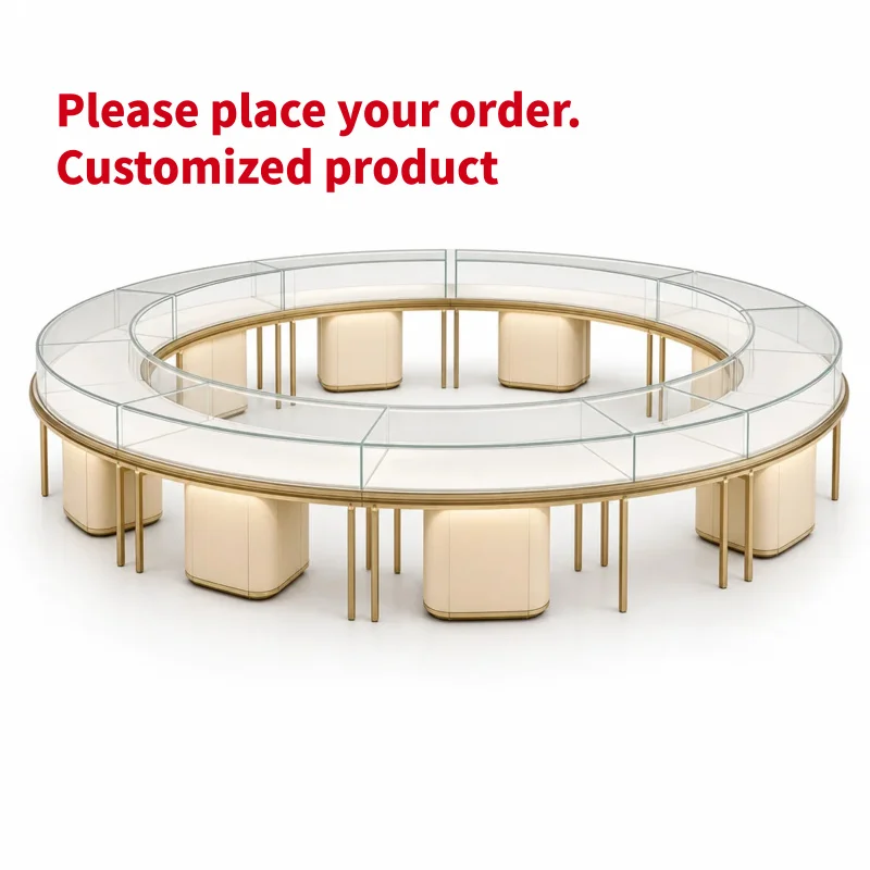 custom.Custom LED Jewelry Display Showcase with Tempered Glass and Aluminium Frame Jewelry Stores and Showrooms