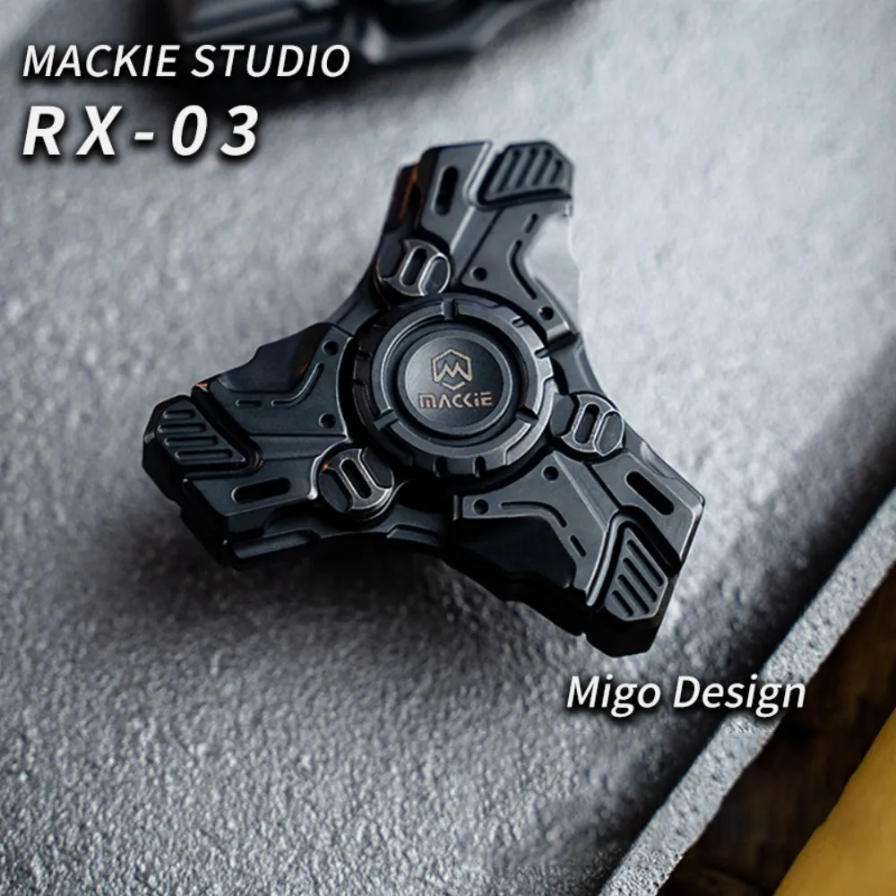 Mackie RX-03 fidget spinner três folhas spinner brinquedos para adultos brinquedos de ansiedade giroscópio de aço inoxidável alívio do estresse brinquedo