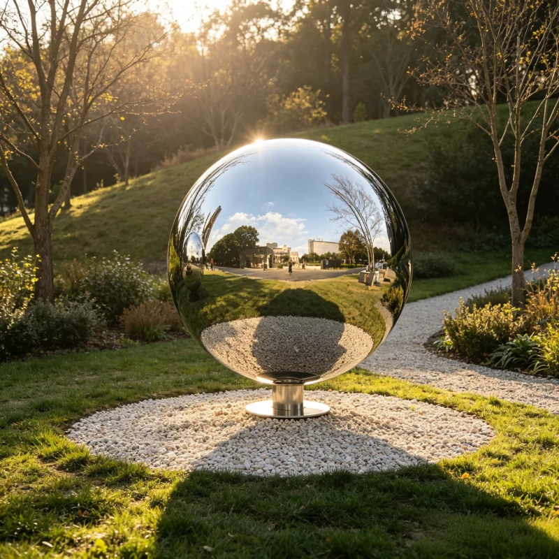 1200mm 120cm Diameter 1.5mm Thick 304 Stainless Steel Mirror Polished Hollow Sphere Courtyard lobby garden lawn decorative balls