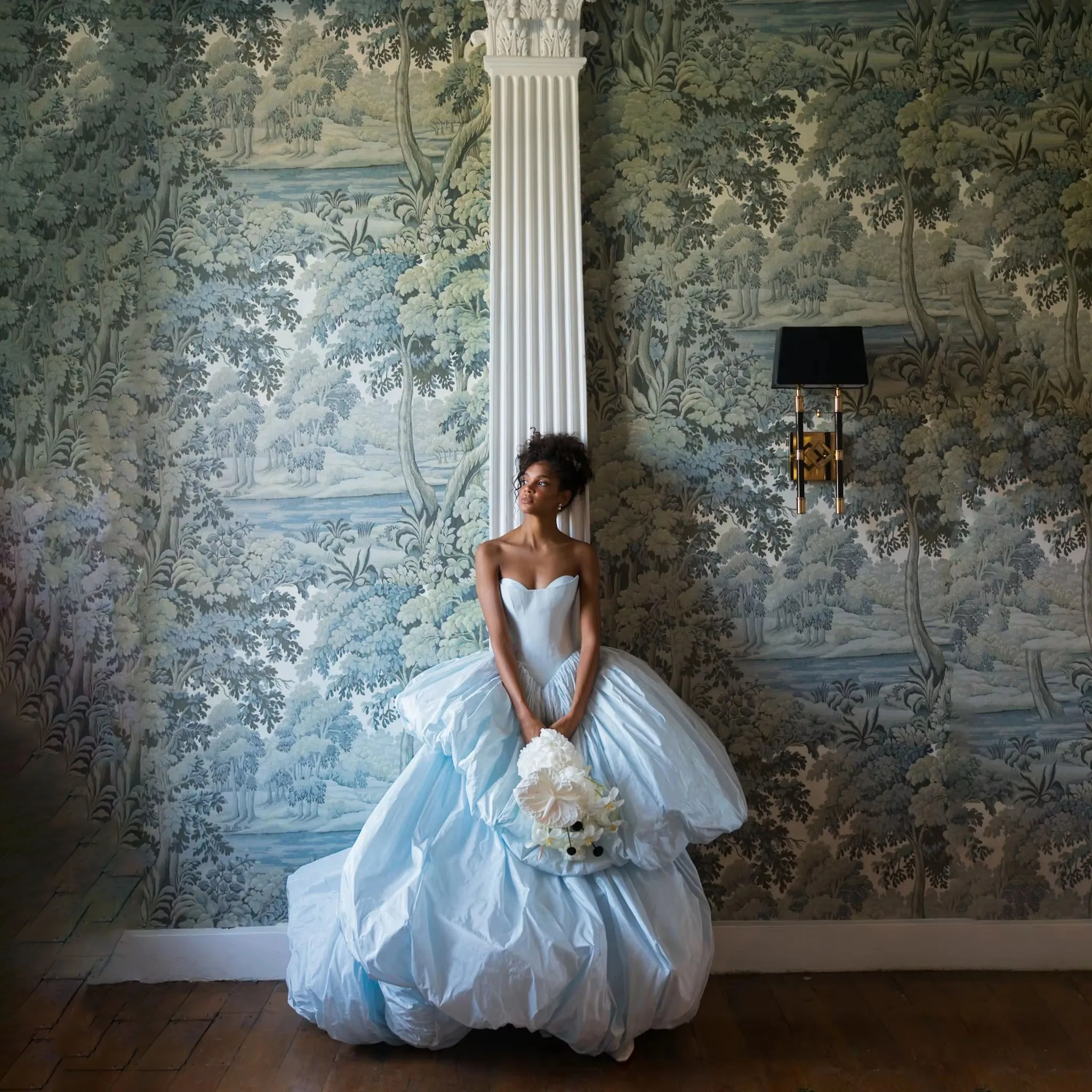 Pretty Sky Blue Wedding Dress Sweetheart Ruched Off Shoulder Prom Gowns Layered A Line Long Formal Party Dresses Custom