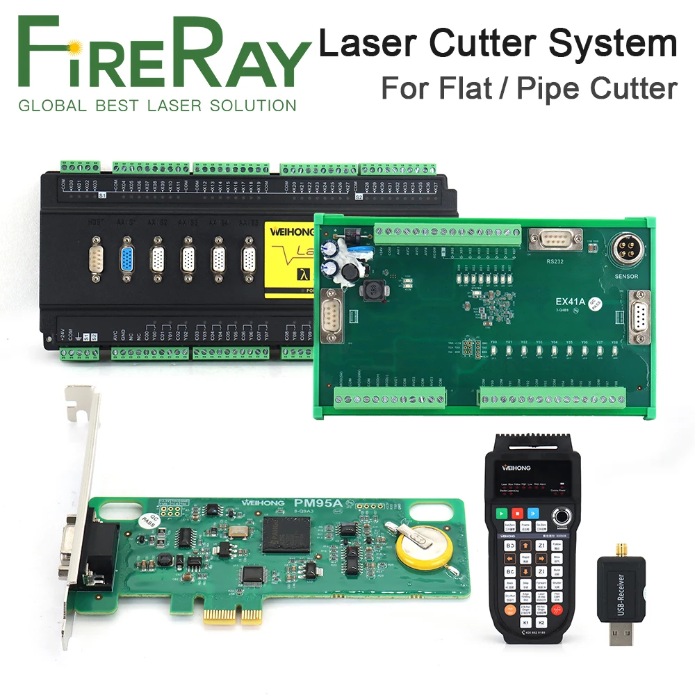 

FireRay WeiHong Fiber Laser Controller PM95A + Lambda 21L With Wireless Handwheel For Flat and Pipe Cutter High Power Cutting