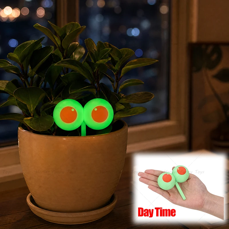 3D Printed Funny Googly Eyes Plant Stake Glow in The Dark Garden Decorative Ground Stakes, Home Decor Halloween Accessories