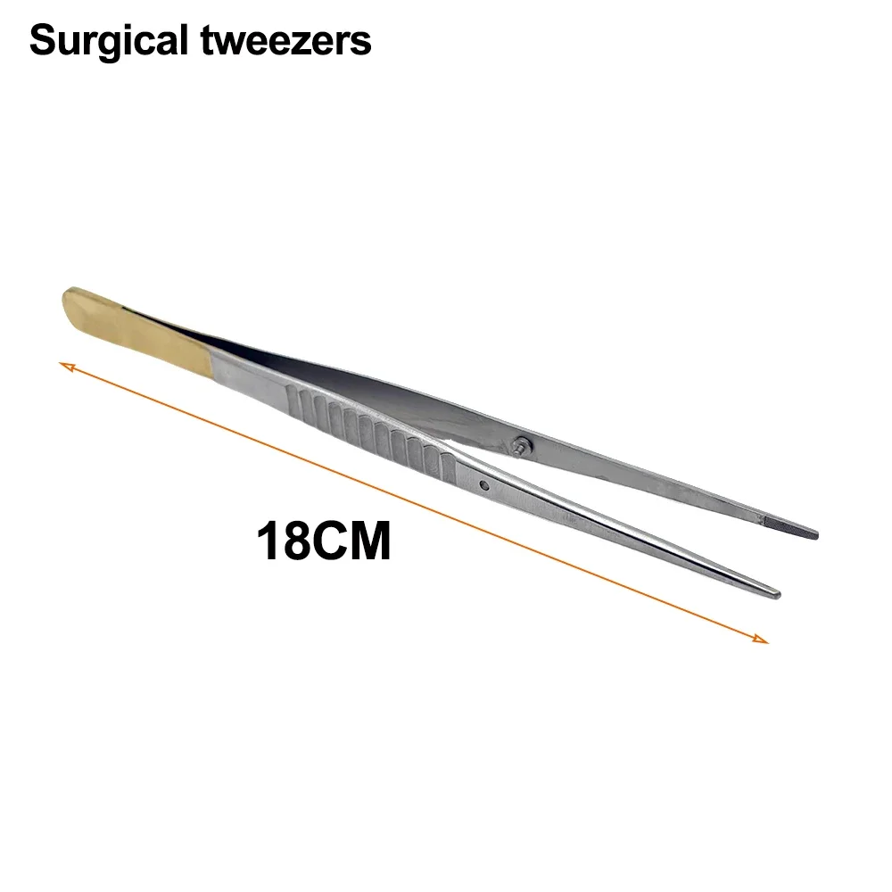 

Набор стоматологических инструментов 18 см, автоклавируемый: пинцет, иглодержатель Castroviejo, хирургические ножницы, ортодонтические щипцы для имплантации