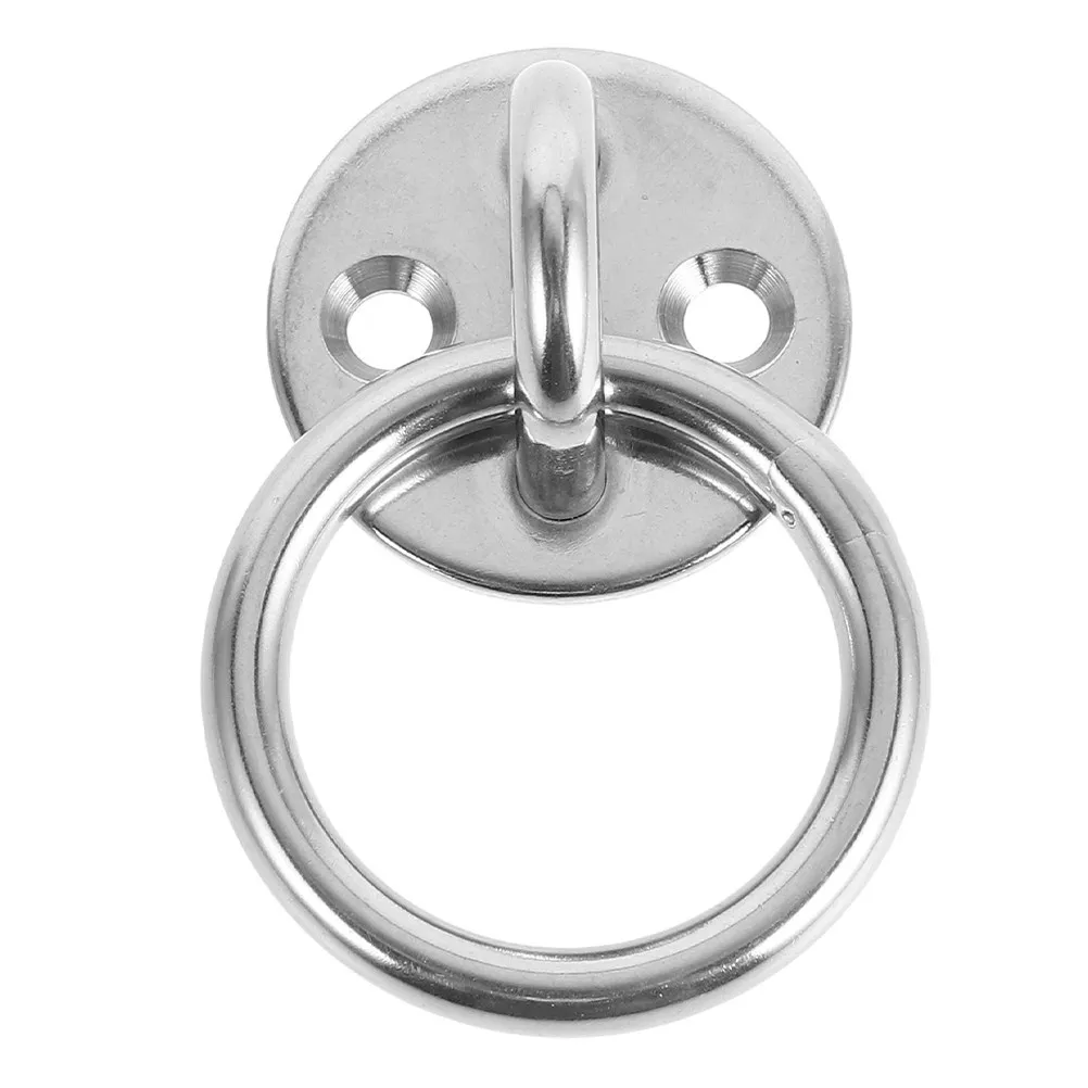 Marine Grade Stainless Steel Eye Plate Hook Heavy Duty Pad Eye Plate for Boat Deck Ceiling Mount Anchor Hooks Hammock Use