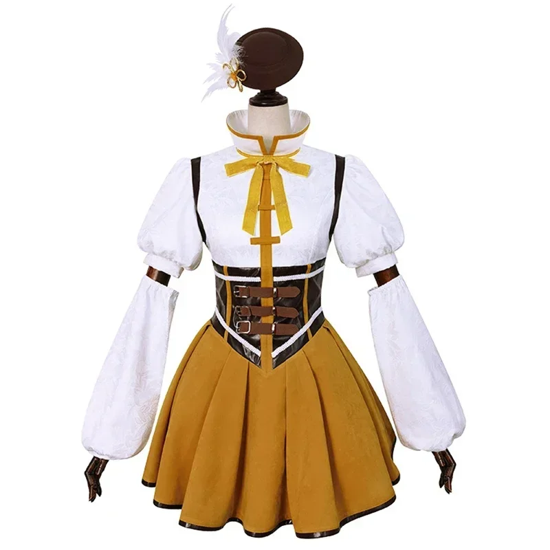 Nuovo 2026 Anime Tomoe Mami Costume Cosplay Donne adulte Ragazze Lolita Dress Cappello Vestito Halloween Party Outfit