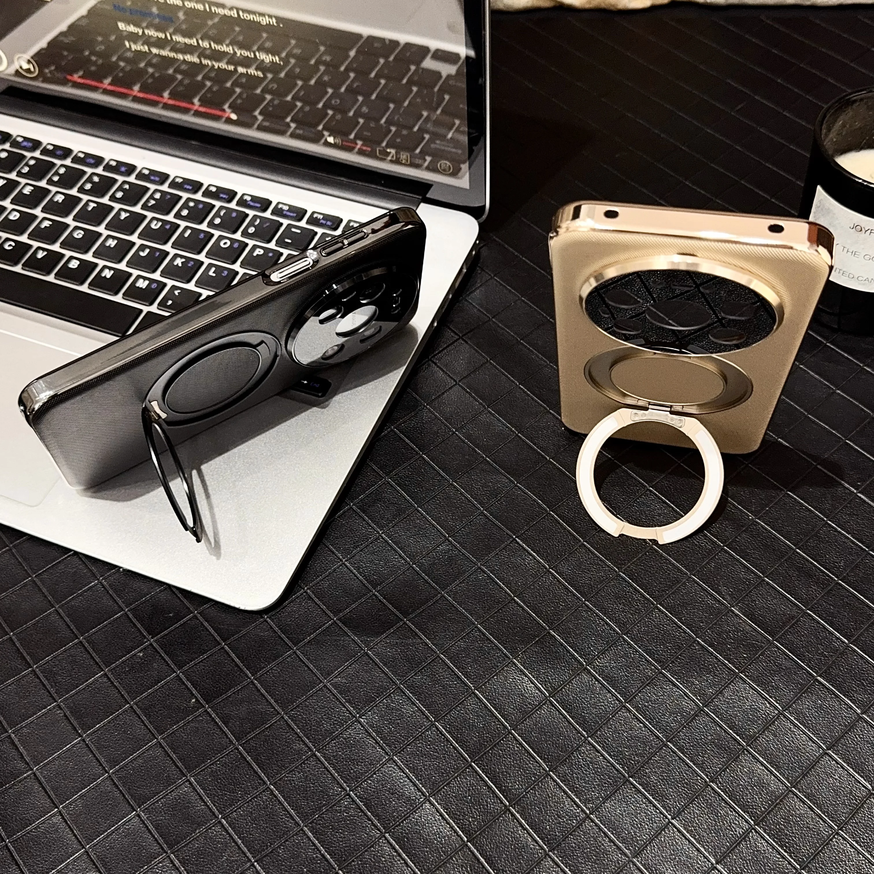 حافظة هاتف جلدية عصرية بلون سادة لهاتف هواوي ميت 80 برو ميت 80 برو ماكس مع مغناطيسي 360 ° حامل دوار #3