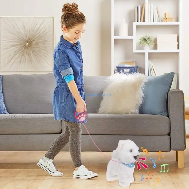 เดินลูกสุนัขของเล่นเพลงน่ารักสัตว์ตุ๊กตาหมาสุนัขของเล่นเด็กวัยหัดเดินคลานเรียนรู้ของเล่นการเรียนรู้ของเล่น