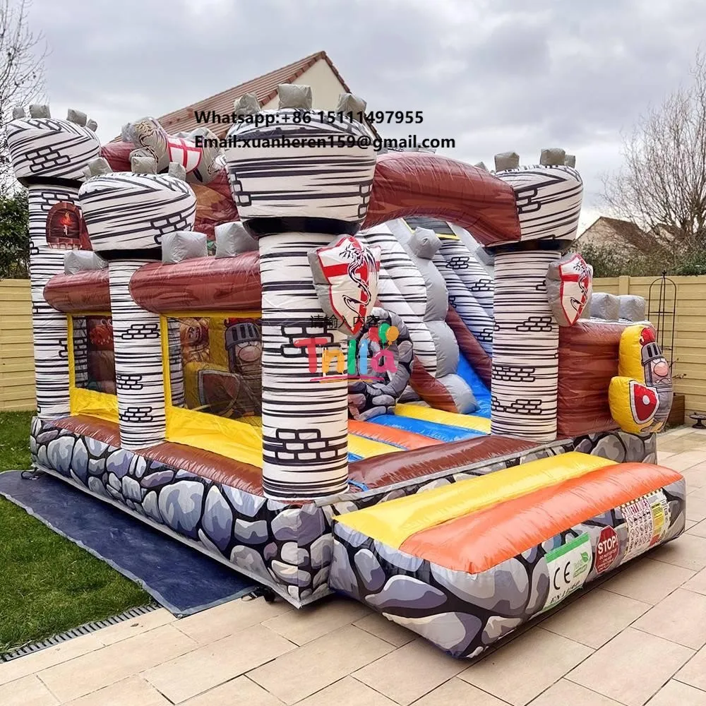 

Factory Customized Commercial Inflatable Playground Knight Obstacle Course Bounce Slide Castle Suitable for Event Parties