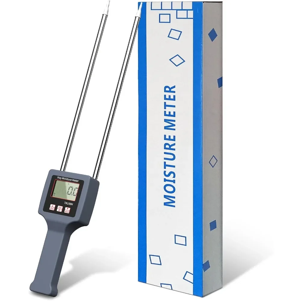 

Hay Moisture Meter Tester - Portable Long Probe Type Digital Moisture Analyzer for Forage, Bale, and Agricultural Applications