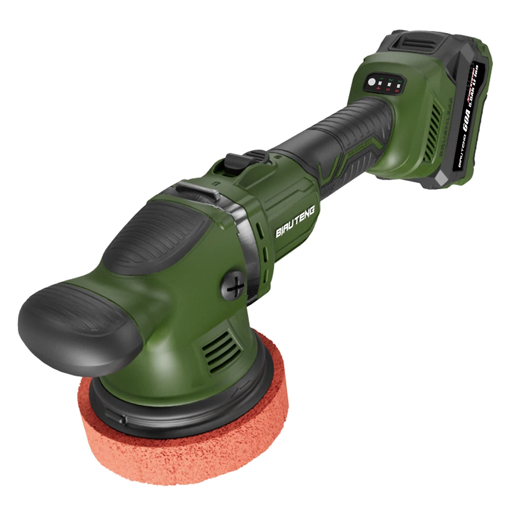 

Cordless Battery-Powered 600W 21V Eccentric Double Disc Waxing Polisher Machine with Swirl-Free Results 5.0AH 6in