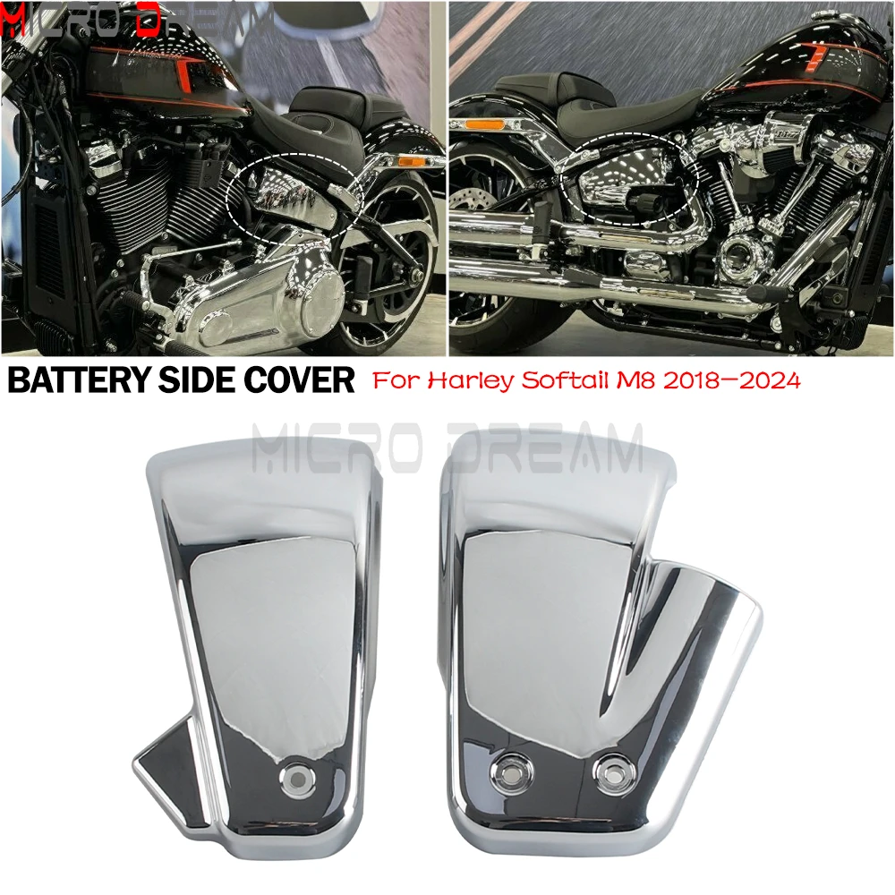 

Для мотоциклов Harley Softail M8 FXBR/S FXDR FLSB FXFB/S FLFB/S 2018-2024: Боковые крышки аккумуляторного отсека из АБС-пластика, облицовка аккумуляторной батареи