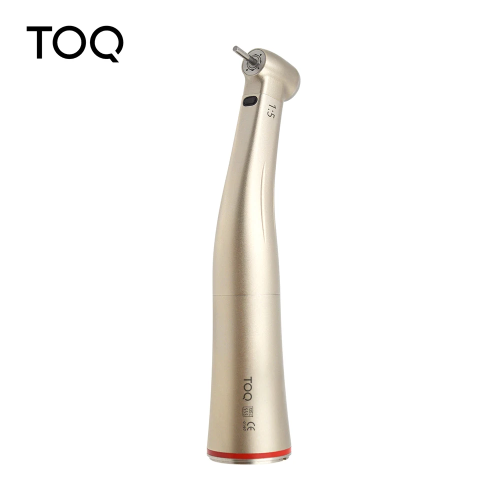 TOQ Dental 1:5  increasing red ring Fiber optic contra angle handpiece Push Button dental handpiece dentist tools