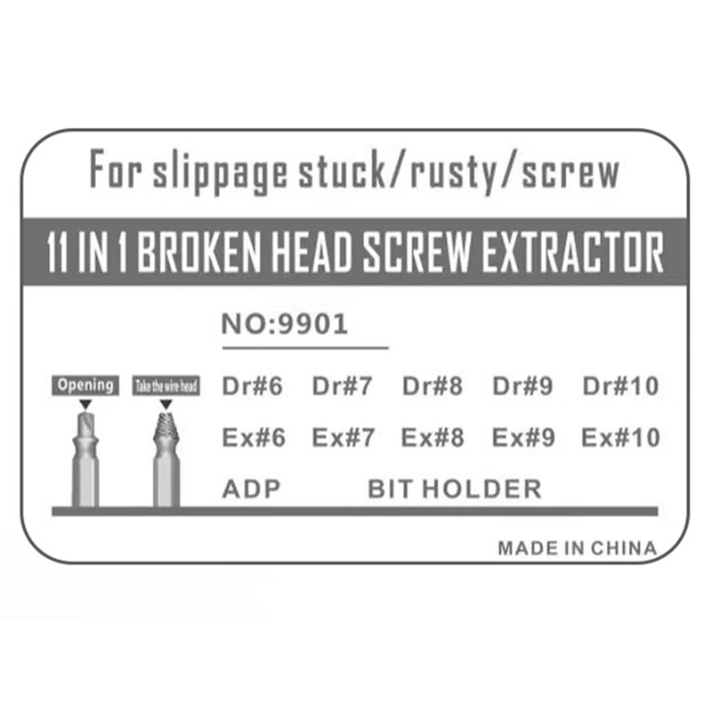 مجموعة أدوات استخراج البراغي المكسورة ، إزالة البراغي التالفة ، إصلاح السيارة ، سهلة الاستخدام ، 12 صولًا