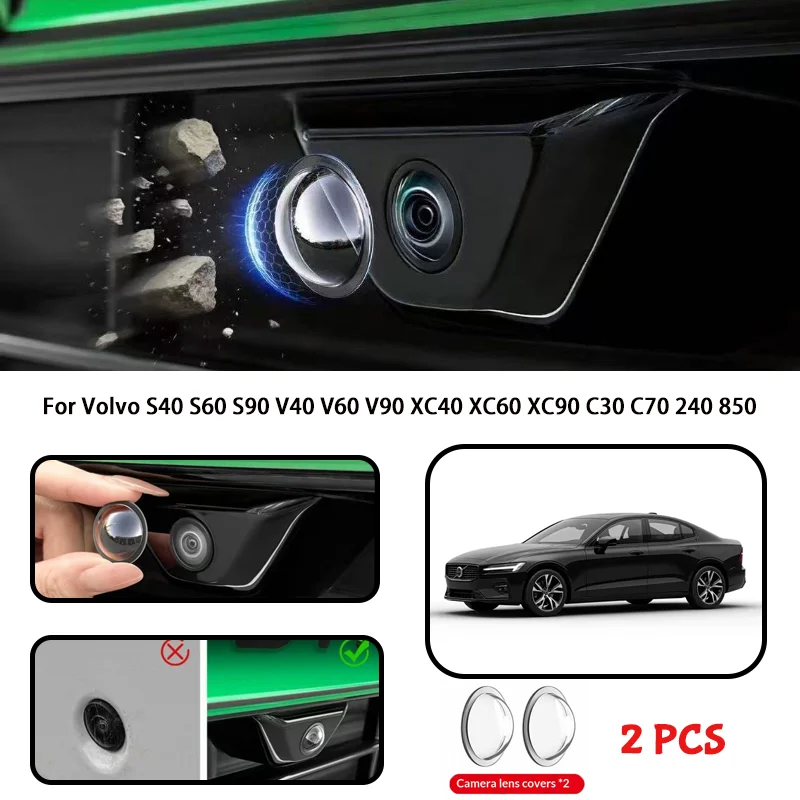 For Volvo S40 S60 S90 V40 V60 V90 XC40 XC60 XC90 C30 C70 240 850 Car camera protective cover lens cover