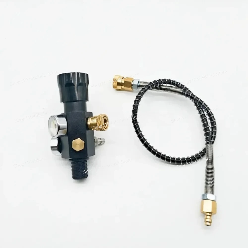 High Pressure Gas Cylinder Valve 300Bar M18*1.5 with Dual Gauge Display Fast Connection Integrated Quick Connect Valve