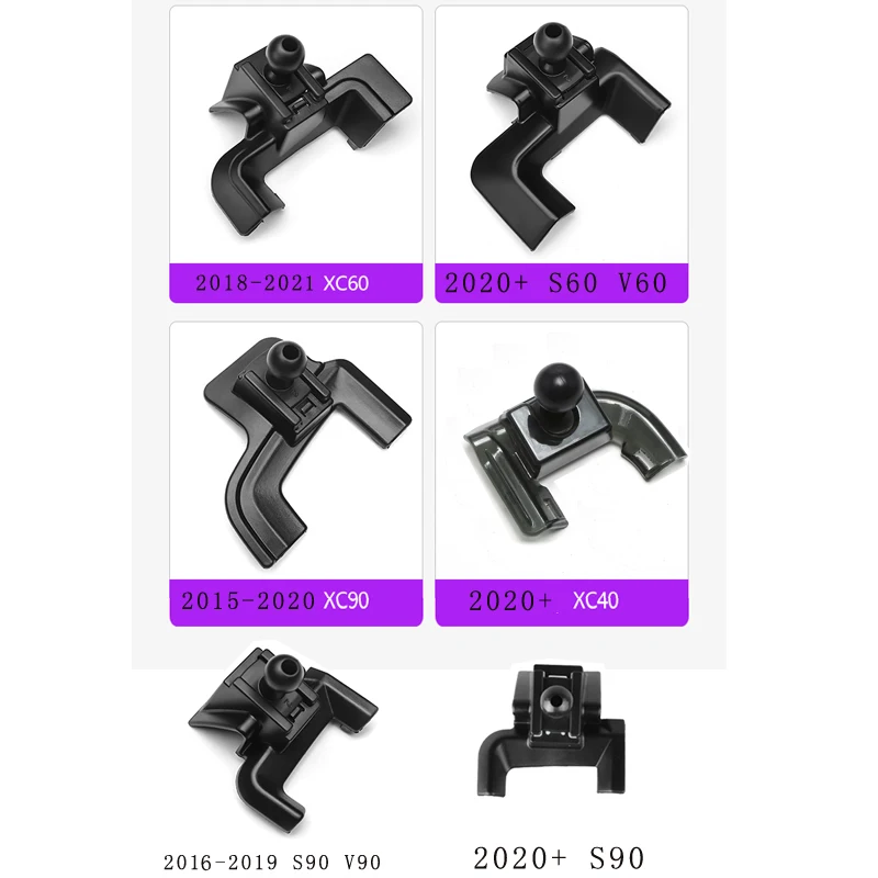 LHD Car Phone Holder For Volvo s60 v60 s90 v90 xc40 xc60 xc90 Car Styling Bracket GPS Stand Rotatable Support Mobile Accessories