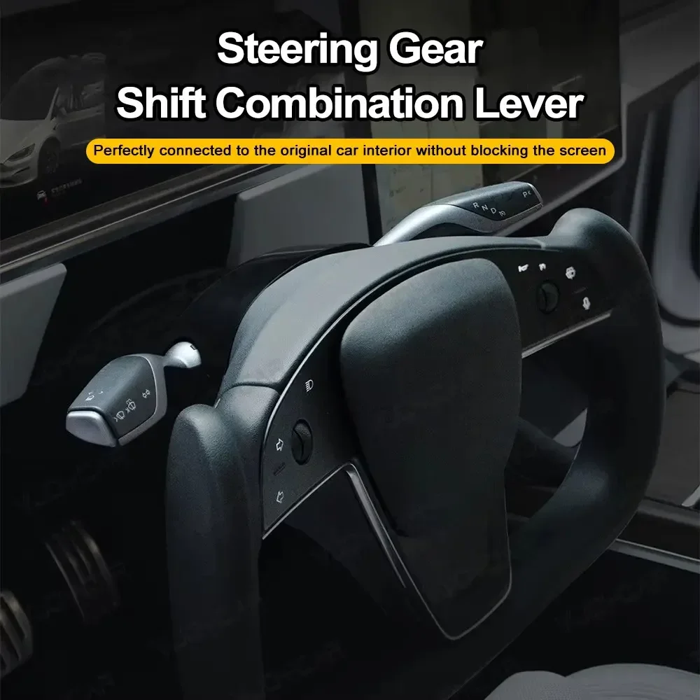 2-in-1 Gear Shift & Turn Signal Stalk Kit for Tesla Model S/X/3 Highland – P/R/N/D & Autopilot Quick Access – Non-Destructive In