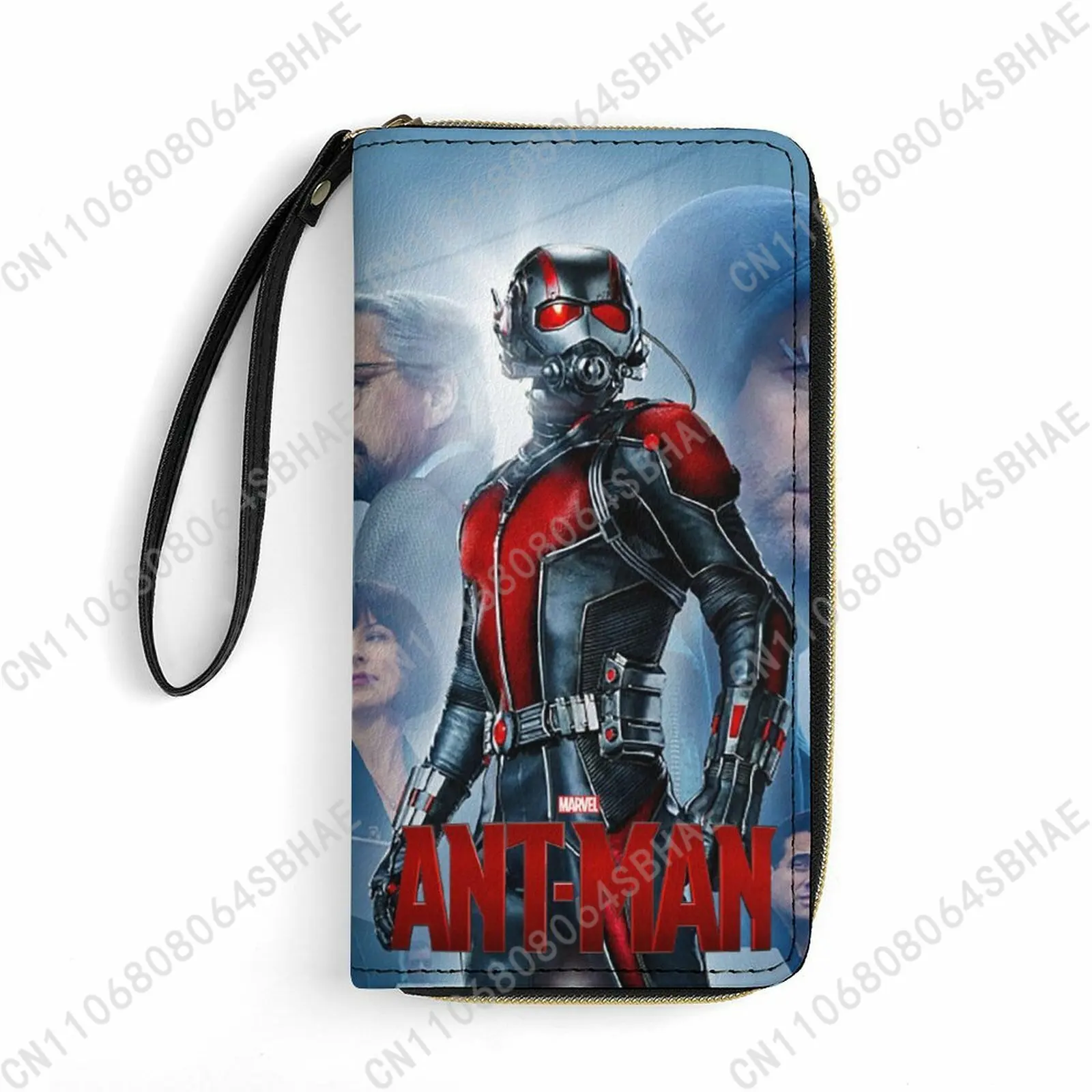 

Marvel Ant Man Custom PU Leather Wallet Rope Handle Small Portable Card Holder Men Women Purse Gift Friend Parents Cosplay