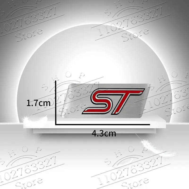 Car RS/ST Emblem Small Sticker Interior Steering Wheel Dashboard Central Decor Decal For Ford Focus MK3 MK5 Fiesta Mondeo Kuga