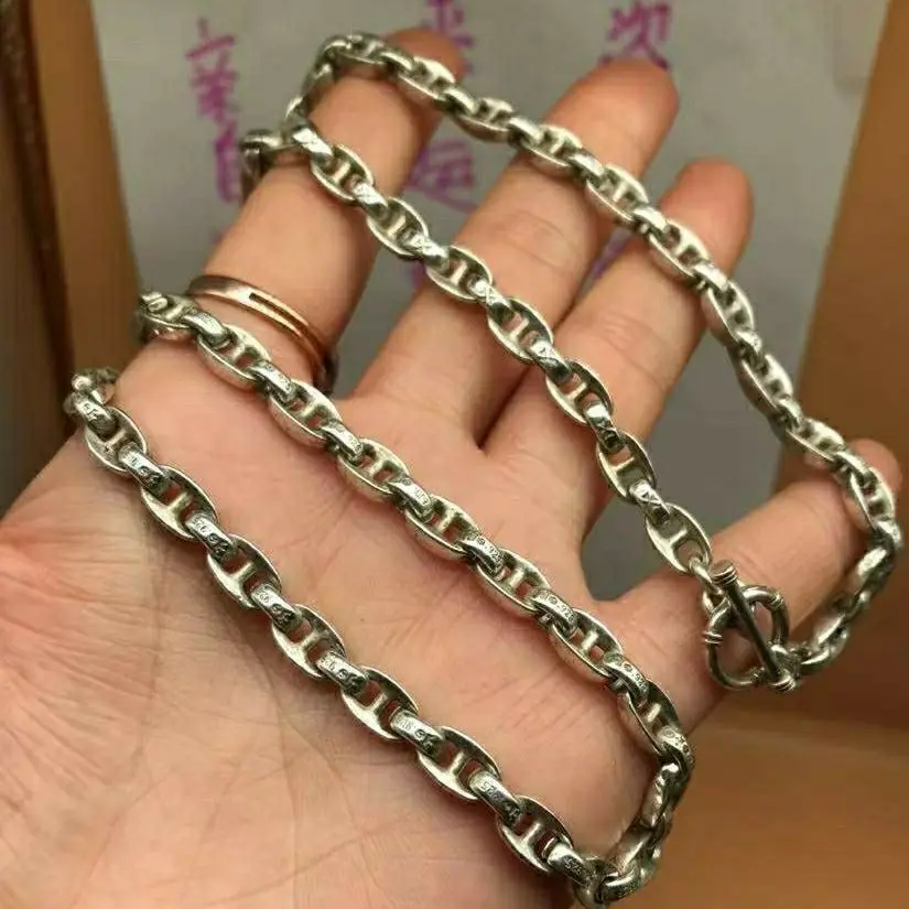 Tibetan Silver necklace to ward off evil luck drop magic pestle male female hand string men's and women's fashion jewelry gifts