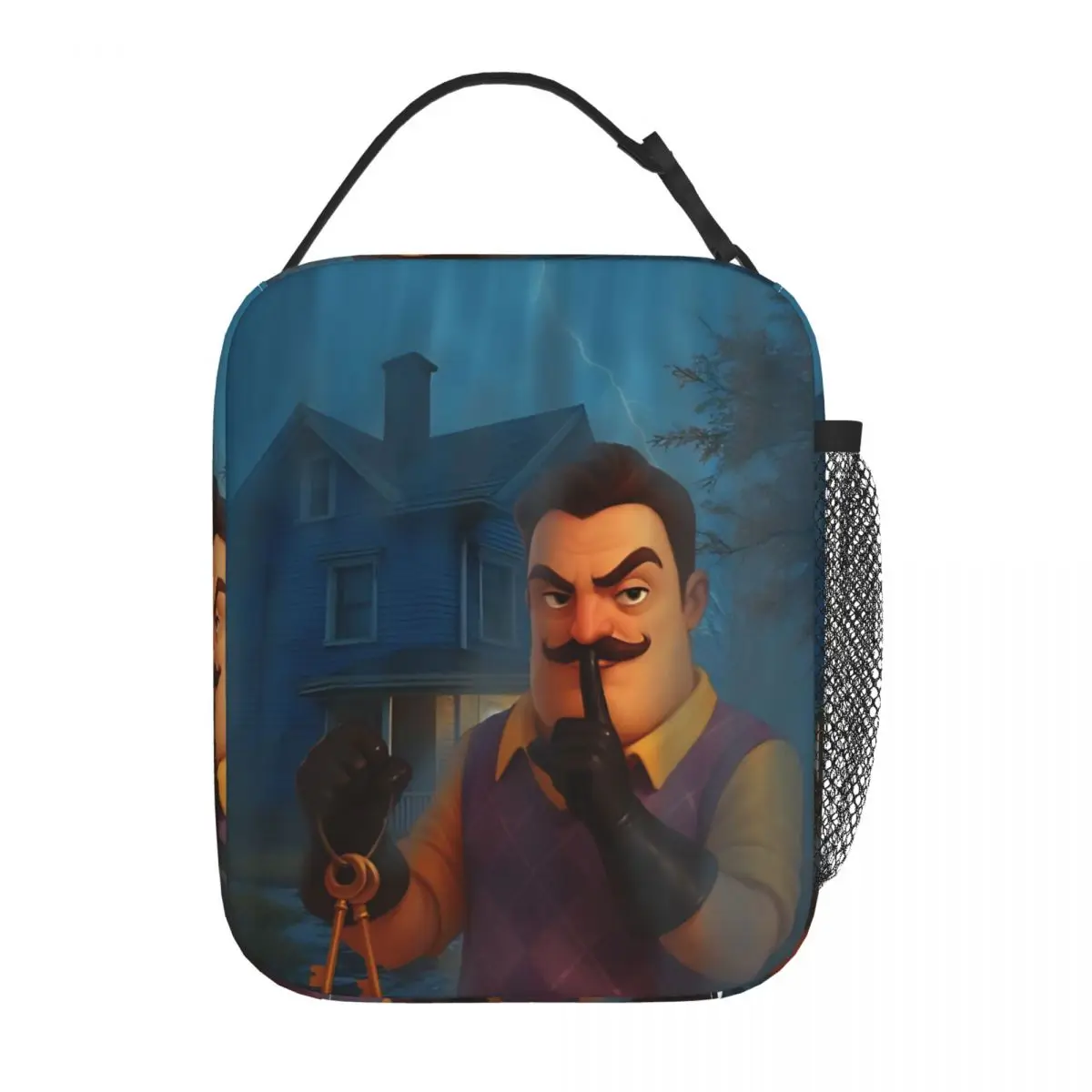 Hello Neighbor Cartoon Insulated Lunch Bag Cooler Bag  Lunch Container Portable Tote Lunch Box Men Women Office Picnic