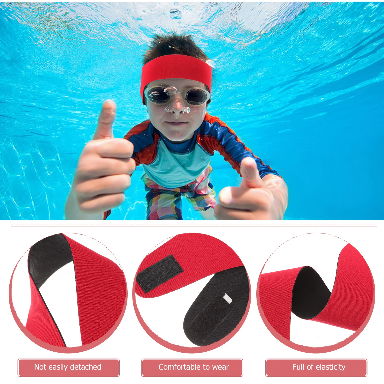 

4pcs Swim Headband Neoprene Elastic Sports Headband For Women Yoga Swimming Diving Water Sports Ear Protection Workout Hair Band