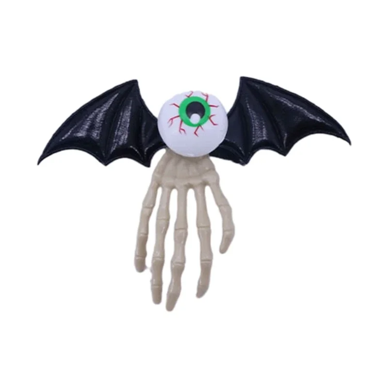 Pinzas para Halloween con forma murciélago y globo ocular a horquilla Boneclaw, para y