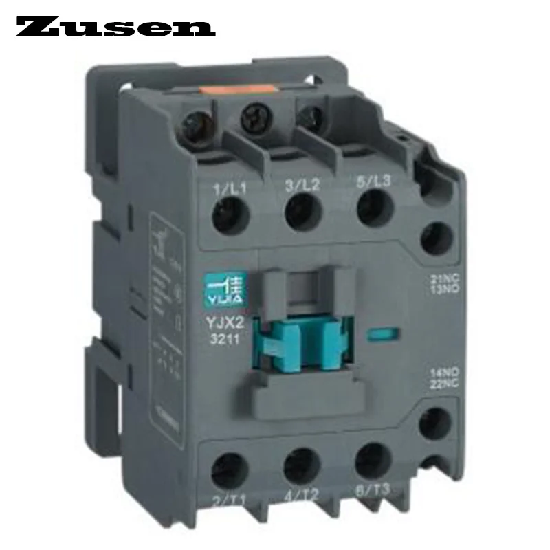 Zusen YJX2-3211 AC Contactor 32A 3 Phase 3-Pole 1NO1NC Coil Voltage 380V 220V 110V 36V 24V 50Hz