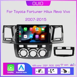 2din Android10 Car Radio Multimedia Player Carplay Auto GPS Navigation DSP BT RDS For Toyota Fortuner Hilux Revo Vivo 2007-2015