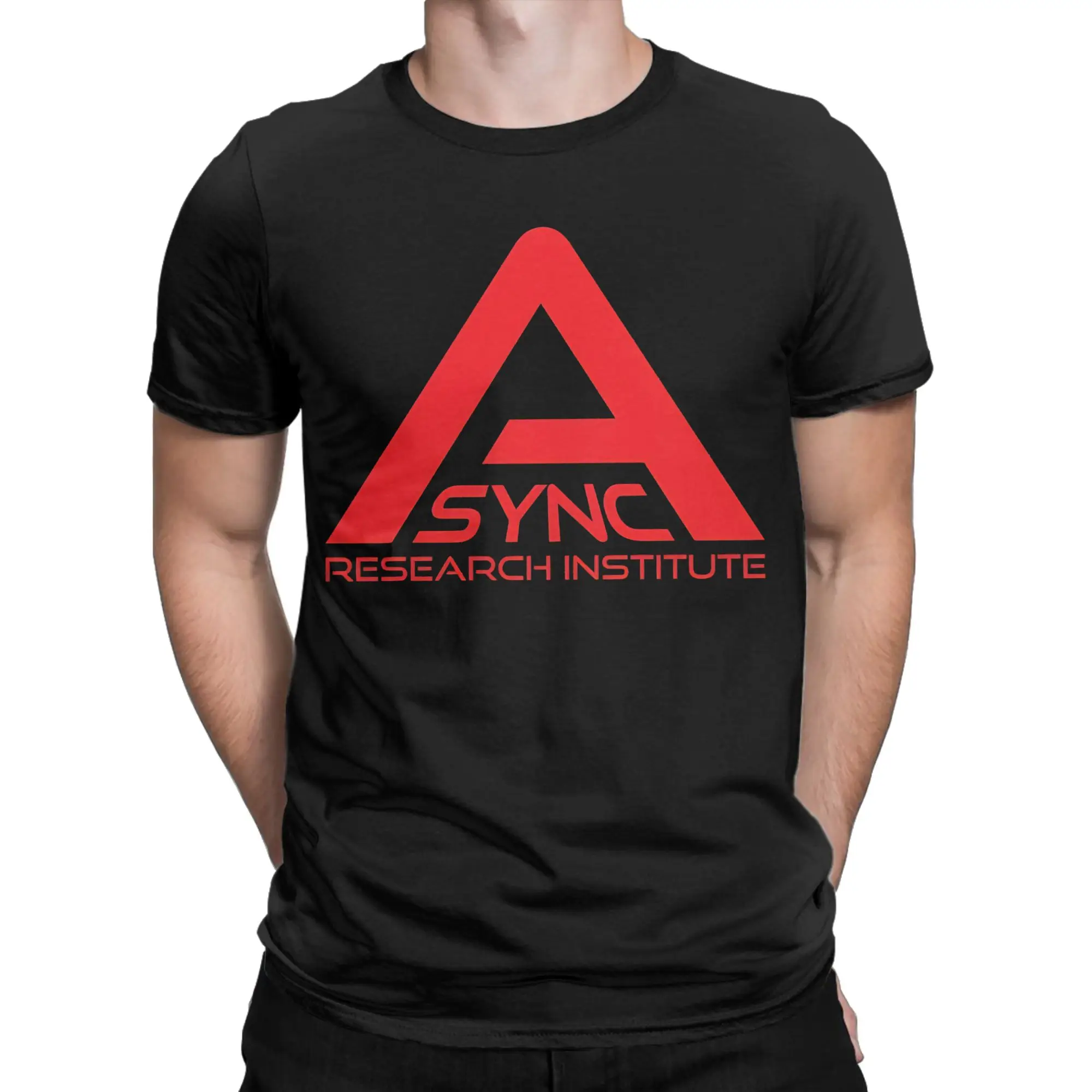 Backrooms ASYNC Research Institute  Cotton T Shirt For Mens Summer  Y2K Basic T Shirts Leisure Tee Shirt Big Size Print Tops