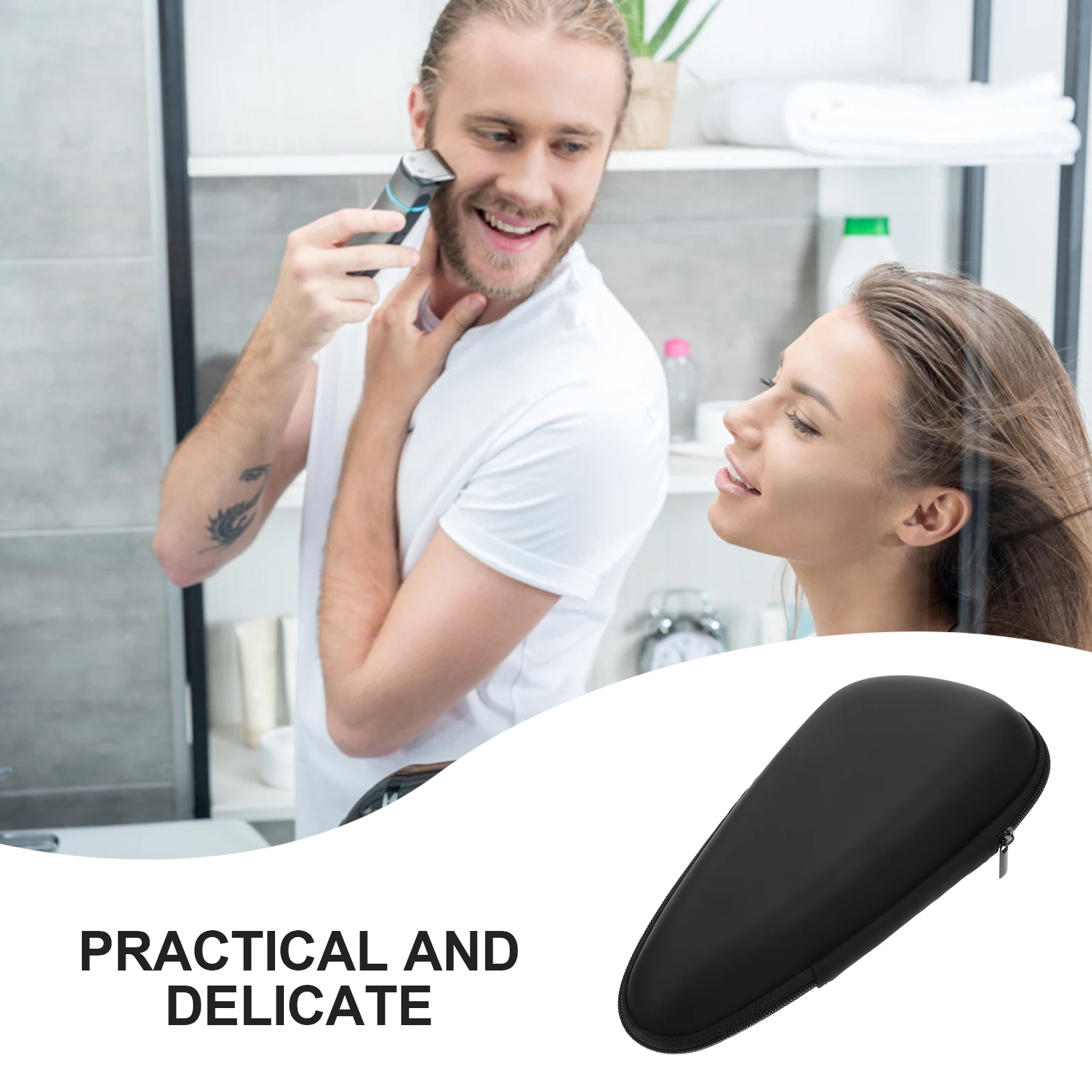 

Compact Razor Hard Case Bag Travel Pouch Shockproof Waterproof Eva Material Portable Lightweight Easy Carry Outdoor Protection