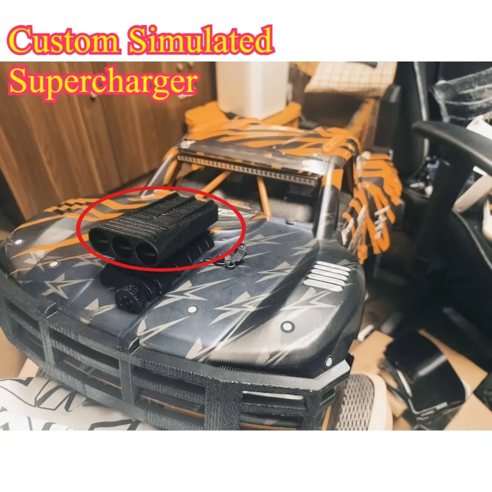 RC Desert Vehicle Upgrade Decor Parts Simulated Supercharger For 1/7 ARRMA Mojave EXB Custom Model Number Styling Accessories