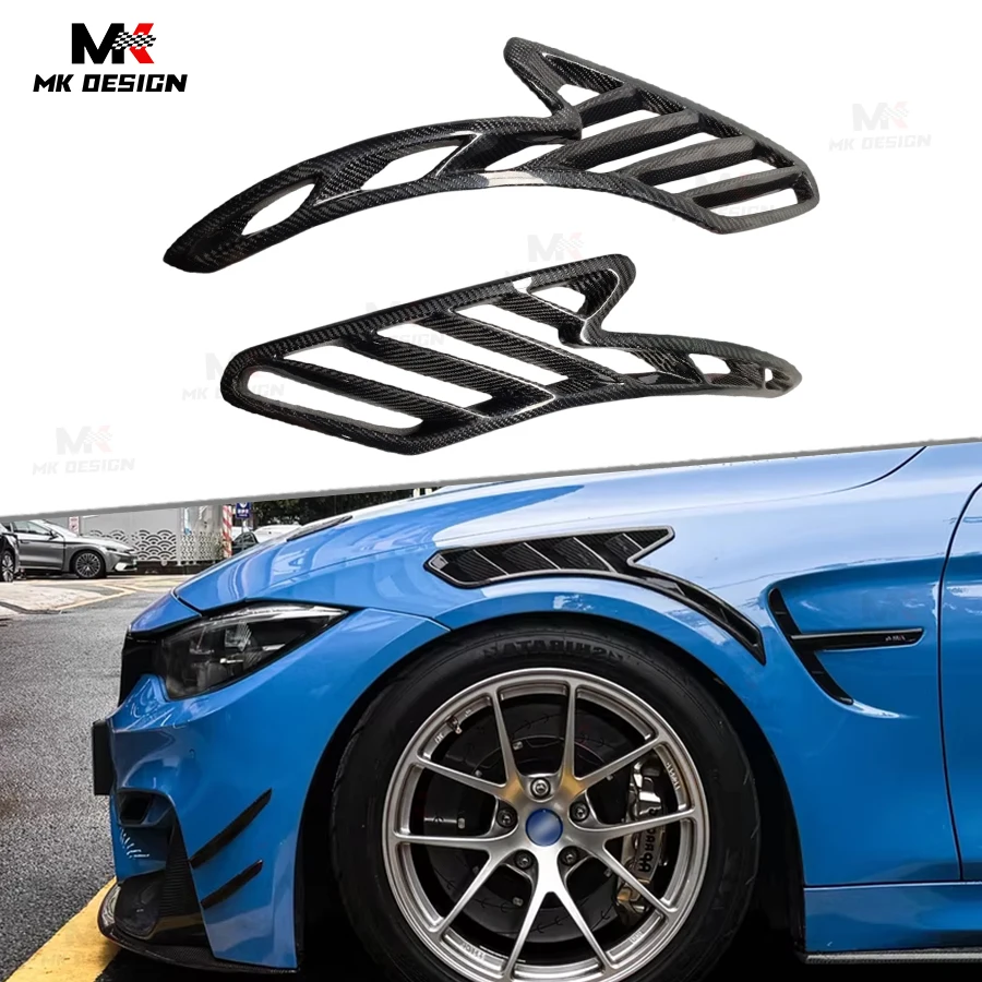 Carbon Fiber Side Fender Air Vent Trim Cover For BMW F80 M3 F82 F83 M4 2015-2020 Car Exterior Intake Mouldings Strip Auto Part