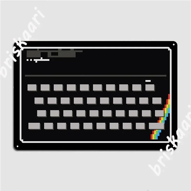 Zx Spectrum Pixel Art Metal Sign Create Classic Decoration Cinema Print Tin Sign Poster