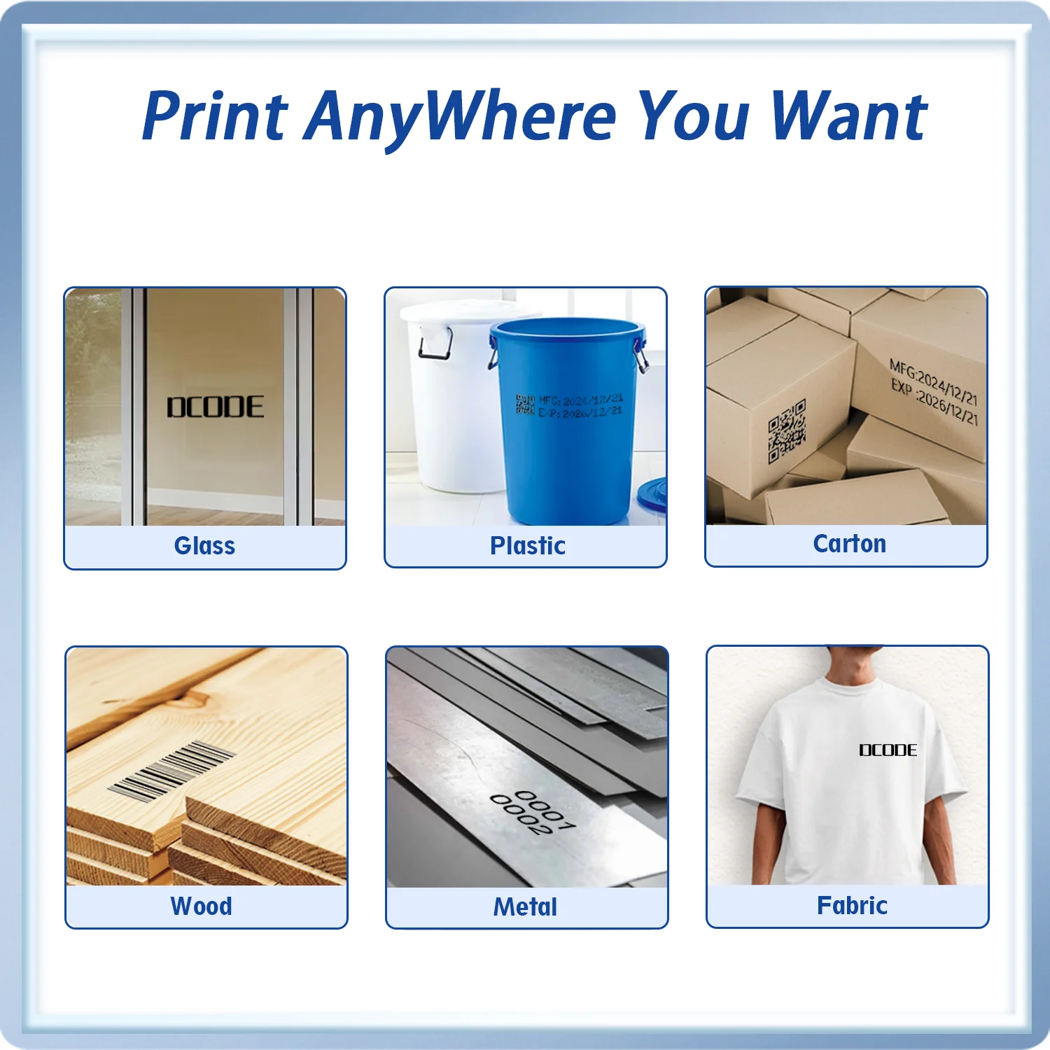 Dcode prx1000 impressora jato de tinta on-line, tela capacitiva de 6.5 polegadas, impressora jato de tinta térmica, texto, código de barras, data de validade, codificador de número de lote