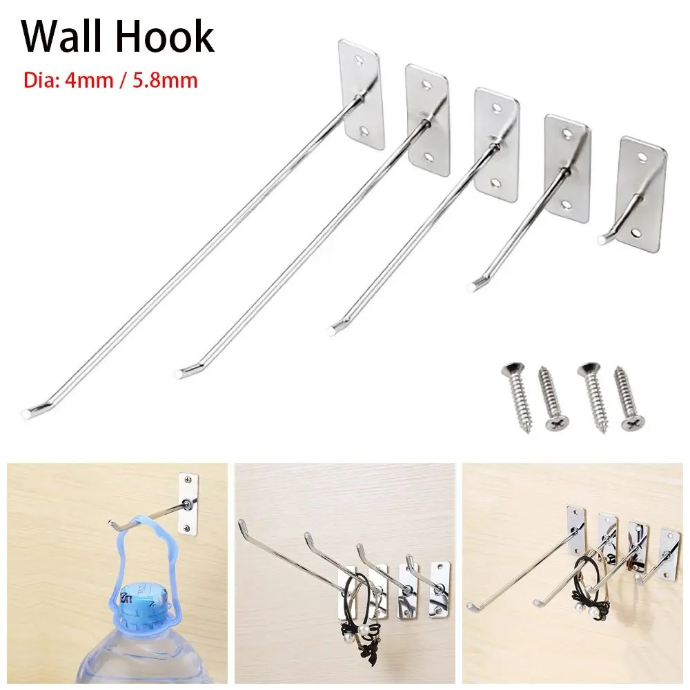 1Pcs Hardware Tool Wall Hook Pegboard Hammer Pliers Mobile Phone Accessories Display Lewelry Single Line Hook Steel Nail Screws