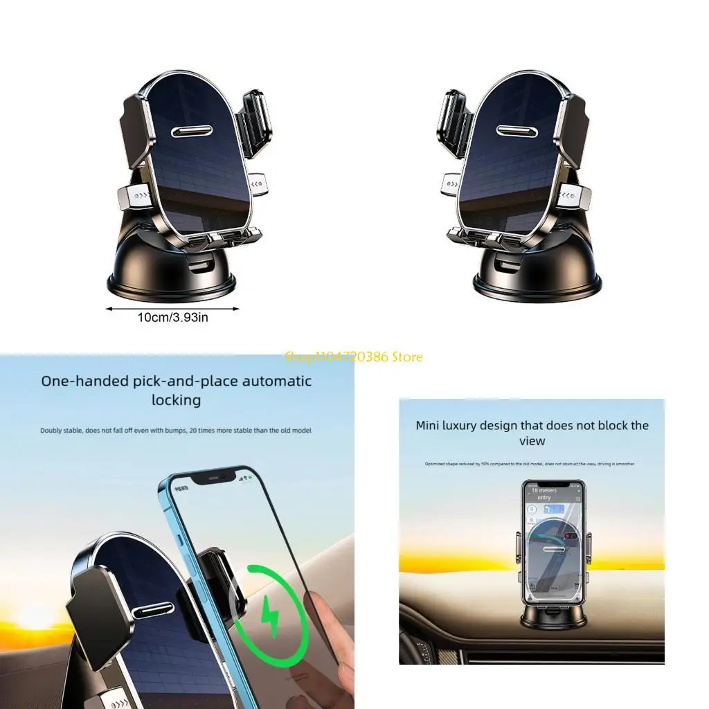 K0EA Quick Releases Fahrzeugtelefonhalterung 360 Rotation Vent Clip ABS Saugnapfhalter