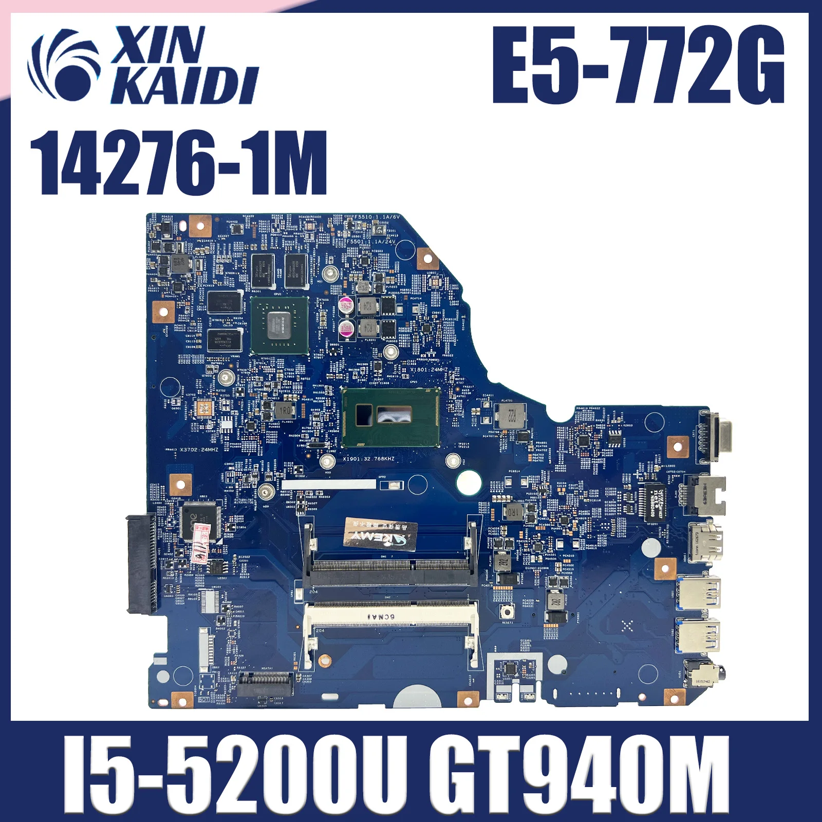 

For Acer Aspire E5-772G E5-772 Laptop Motherboard 14277-1M 14276-1M i3 i5 i7 CPU 940M GPU NBMV811006 NBMV911002 NBMVA11002