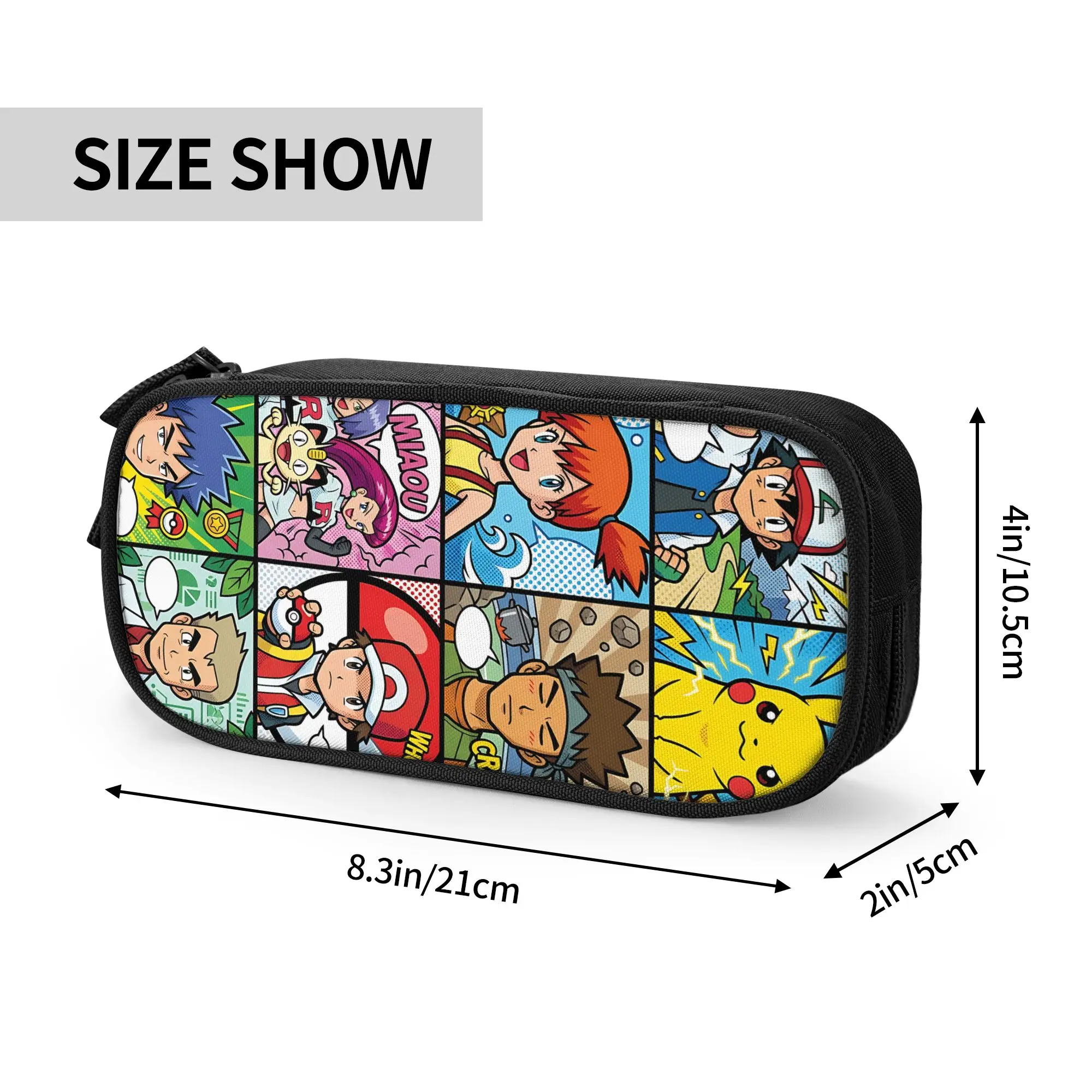 Large Capacity Bags for Child Cartoon Pokemon  School Pencil Bag for Boys Gilrs Kids