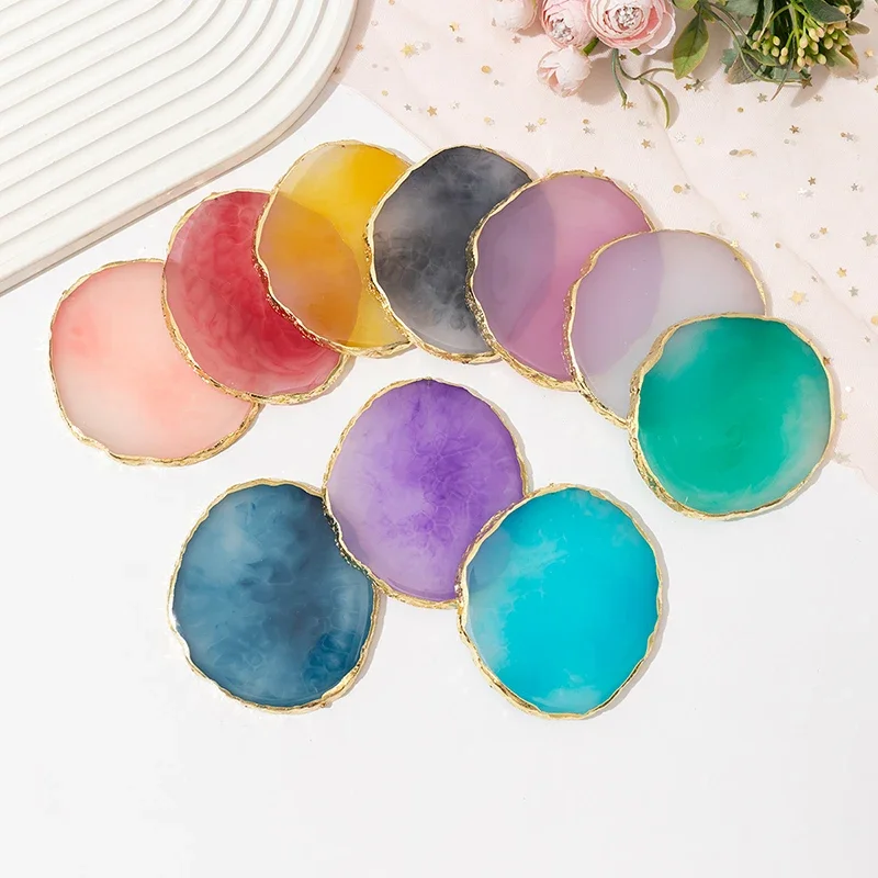 Nail Color Palette Resin Color Palette Crystal Nail Display Board Tools Nail Color Palette Resin Agate Stone Nail Art Palette