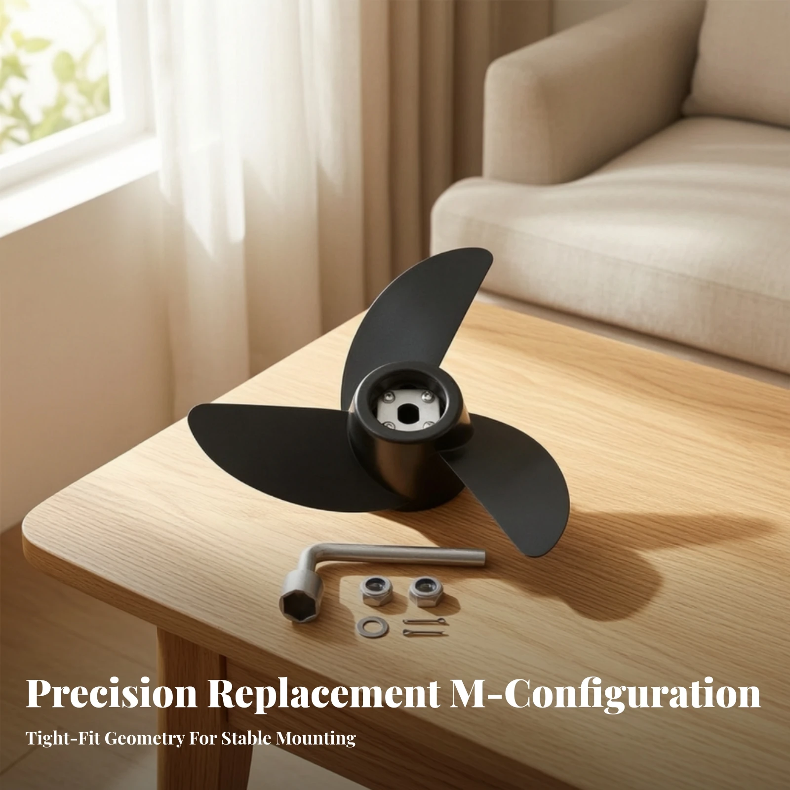 Three-Blade Propeller Replacement 3-Blade Propeller High-Quality Strong for Boat Owners
