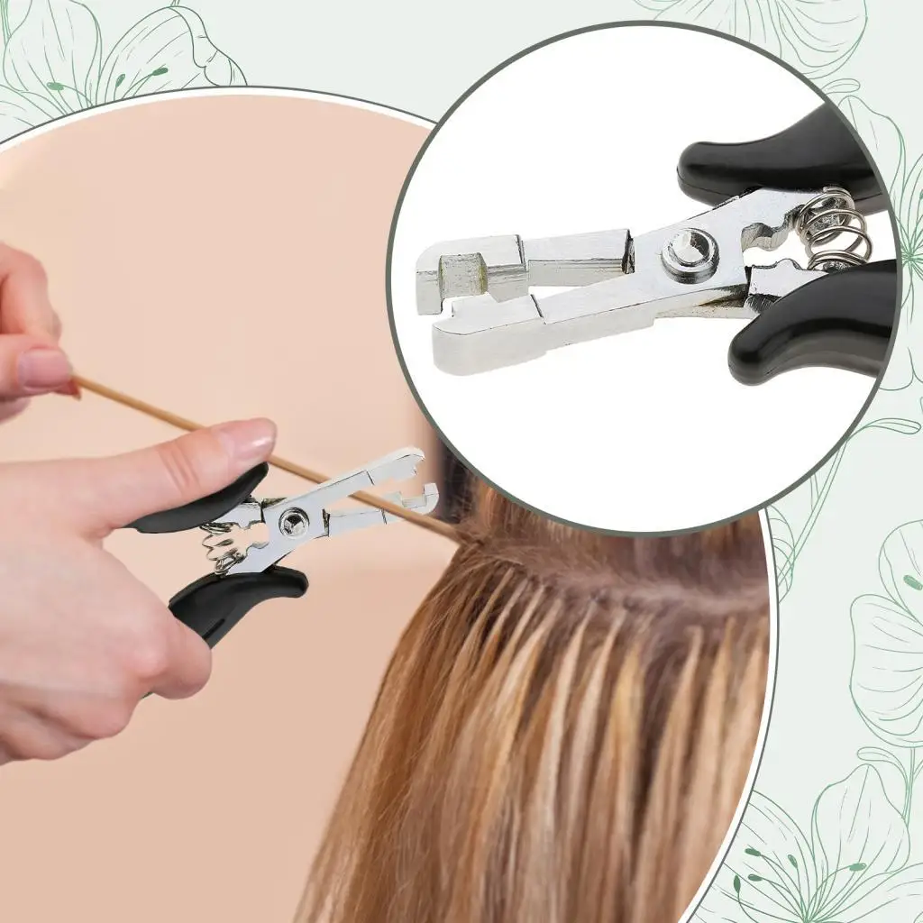 Professional Hair Extensions Clamp Chrome Mesh Removal Pliers Tools Kit for Fusion Keratin Hair
