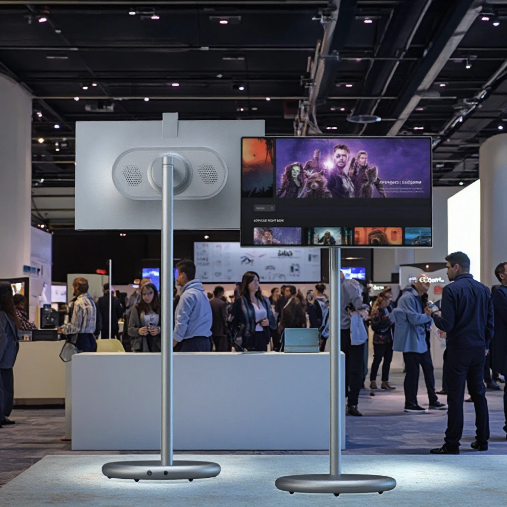 

Factory OEM 27 Inch Android 15 Movable Smart TV With Adjustable LED Backlit Flat Screen Indoor HDTV 6+128Gb Portable Television