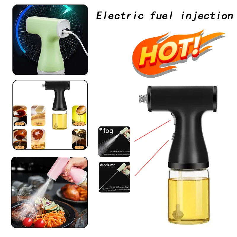 

Electric Oil Spray Bottle Glass Cooking Oil Dispensers Olive Oil Butters Sprayers For Kitchen Air Fryer BBQ Salad Baking