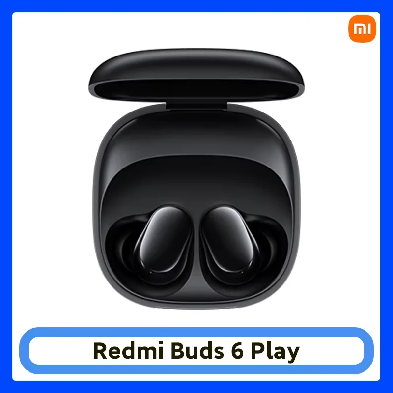 Global Version Xiaomi Redmi buds 6 Play Earphone 36 Hours All-day Play with Charging Case 10mm Dynamic Driver AI Noise Reduction