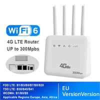 4G CPE Router Wifi 6 LTE Wifi Router With 4G SIM Card Slot Wifi Modem 300Mbps Four Antenna Booster Signal Wifi Router For Europe