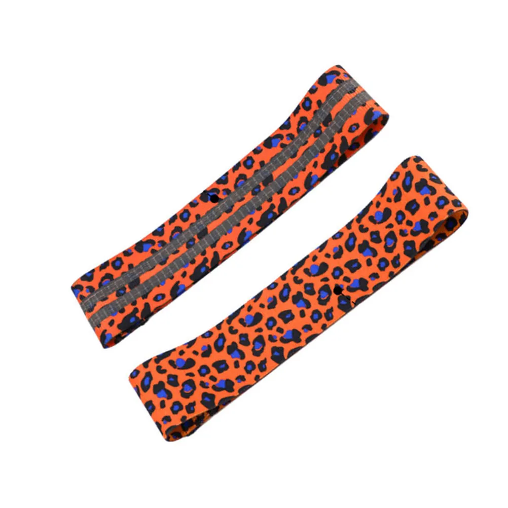 

Yoga Resistance Band Exercise Stretch Belt For Strength Training Elastic Fitness Strap Home Gym Workout Leopard Orange Durable
