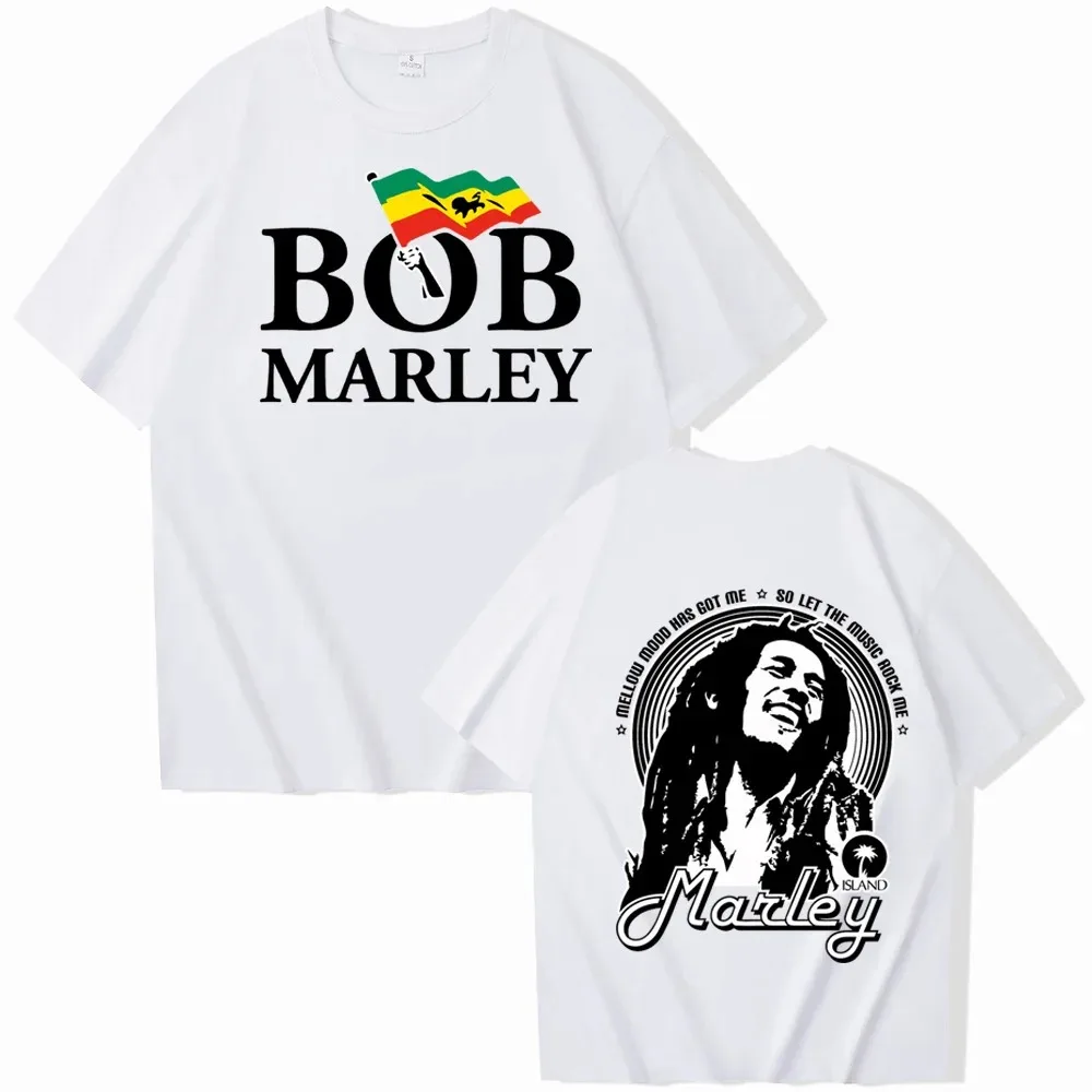 Bob Marley T-Shirts Fashion T-shirt for Men Y2K Tops Harajuku O-Neck Short Sleeve Shirts Fans Gift Summer Women Fashion T-shirt