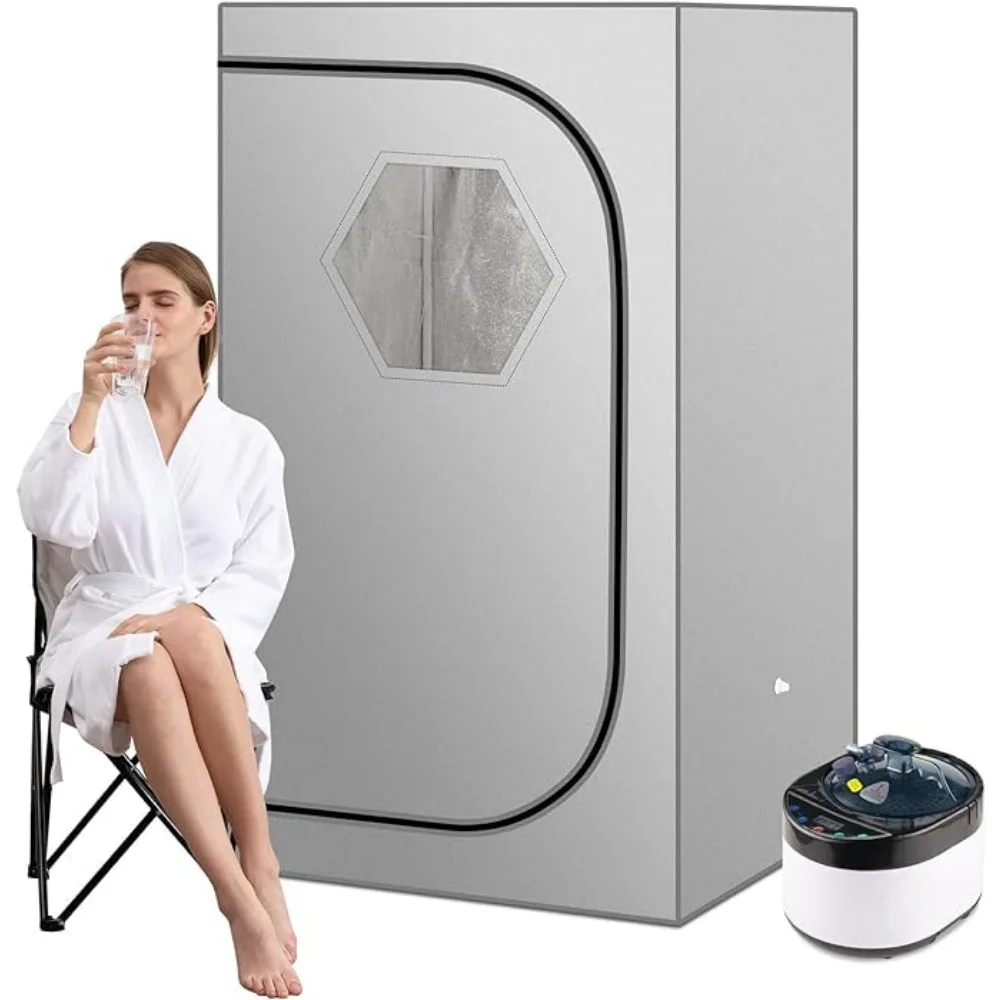 

Steam Sauna Kit,Personal Full Body Sauna Spa for Home Relaxation, 4 Liters 1500 Watt Steamer (31.5) Freight free