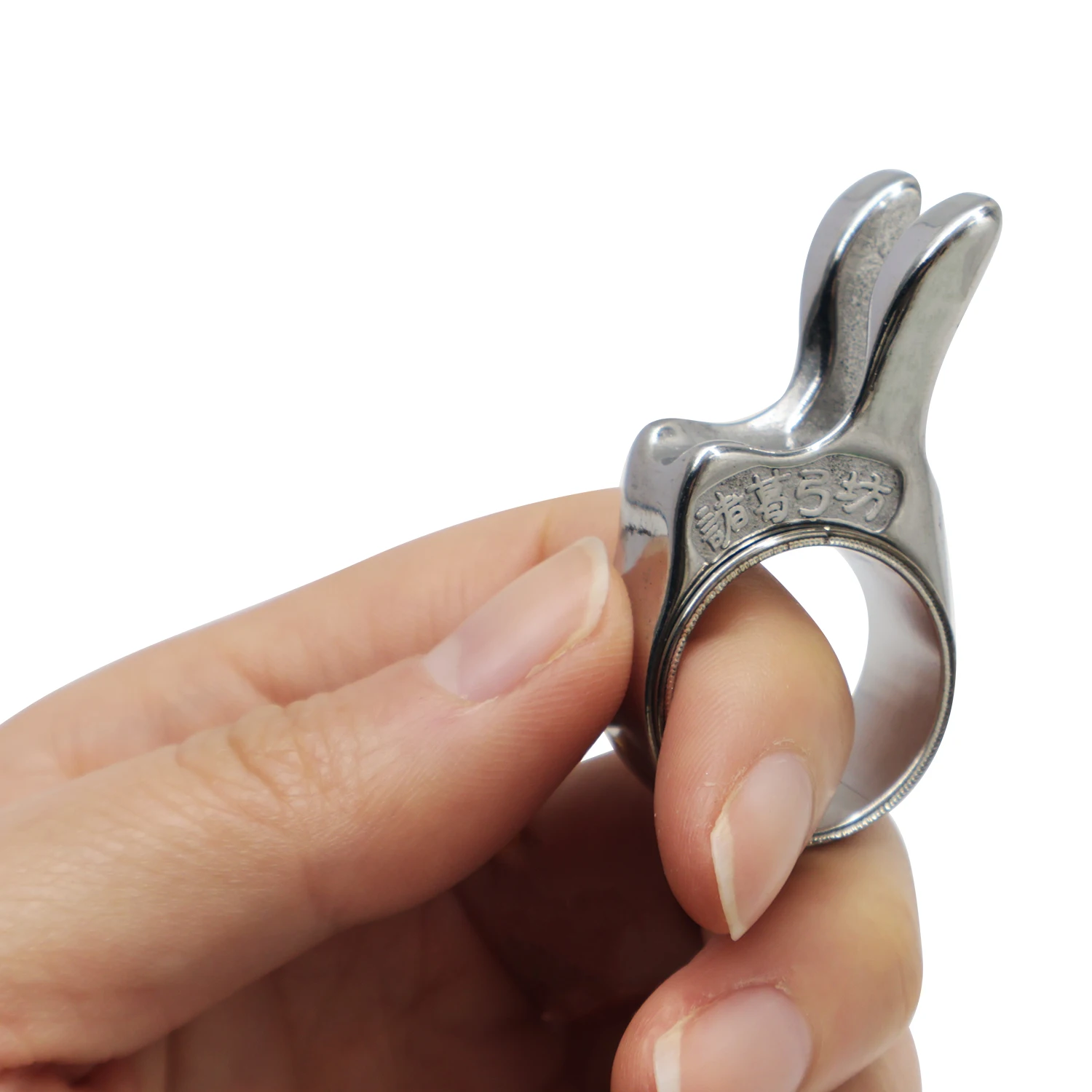 Schleuder-Angeldart-Auslöser, Edelstahl-Schießfingerring, Ring mit Lagerdesign, Schleuderzubehör – Detail 9